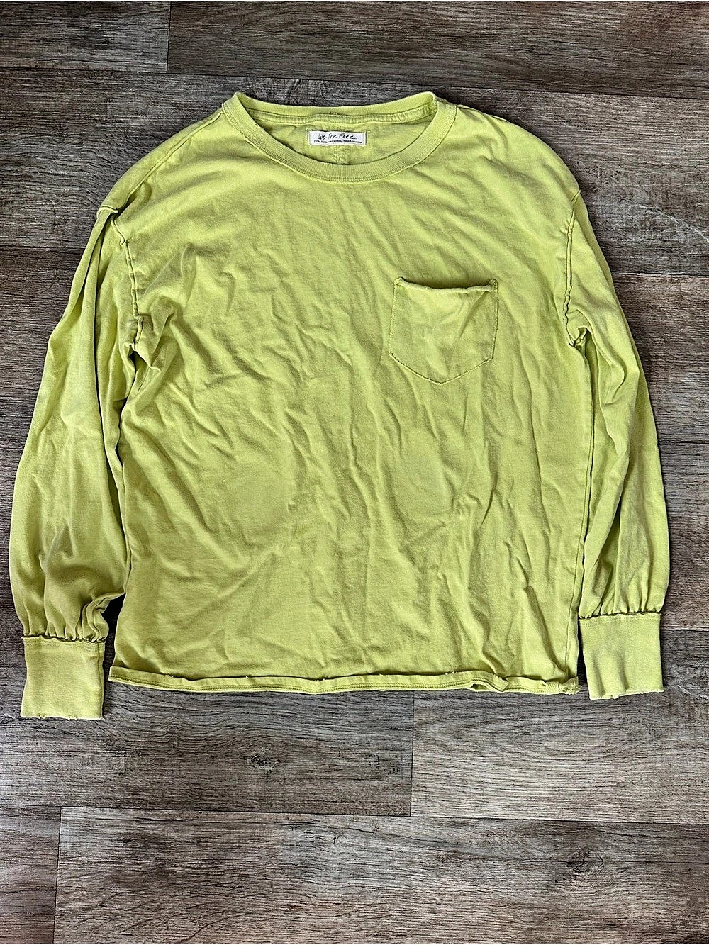 We The Free Long Sleeve Pocket Top in Green Size Small